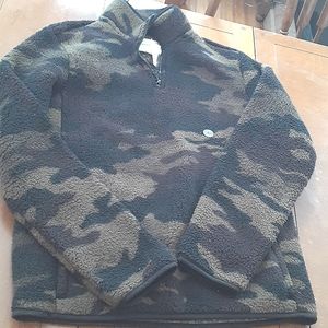 Aeropostale Camo/Sherpa Zip Up Sweater/Sweatshirt,Soft!S